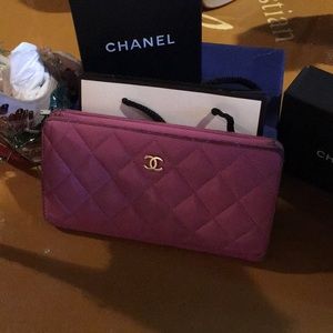 Authentic Lilac Chanel Bifold Wallet